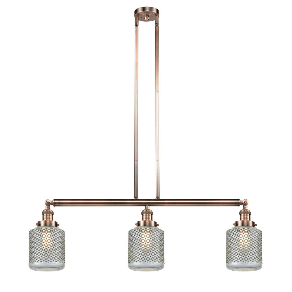 Stanton - 3 Light - 39 inch - Antique Copper - Stem Hung - Adjustable Island Light