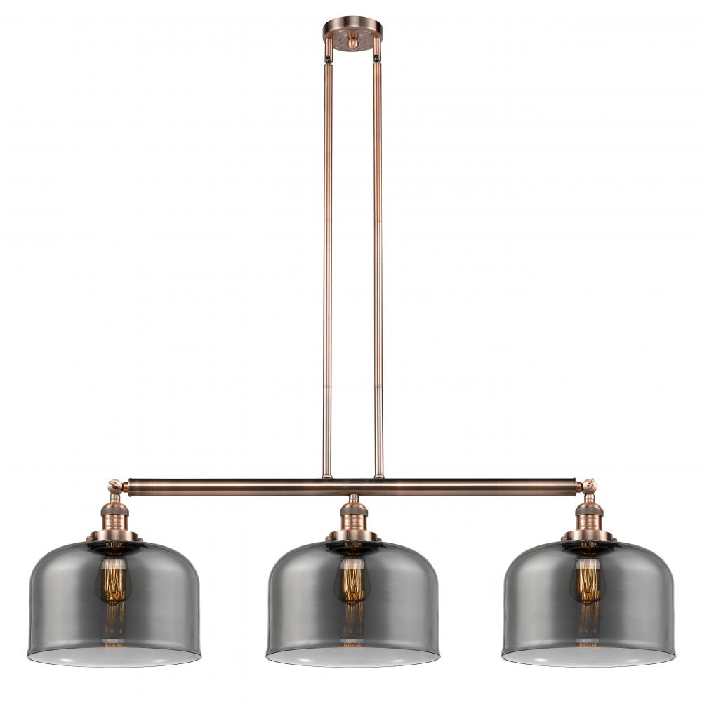 Bell - 3 Light - 42 inch - Antique Copper - Stem Hung - Adjustable Island Light