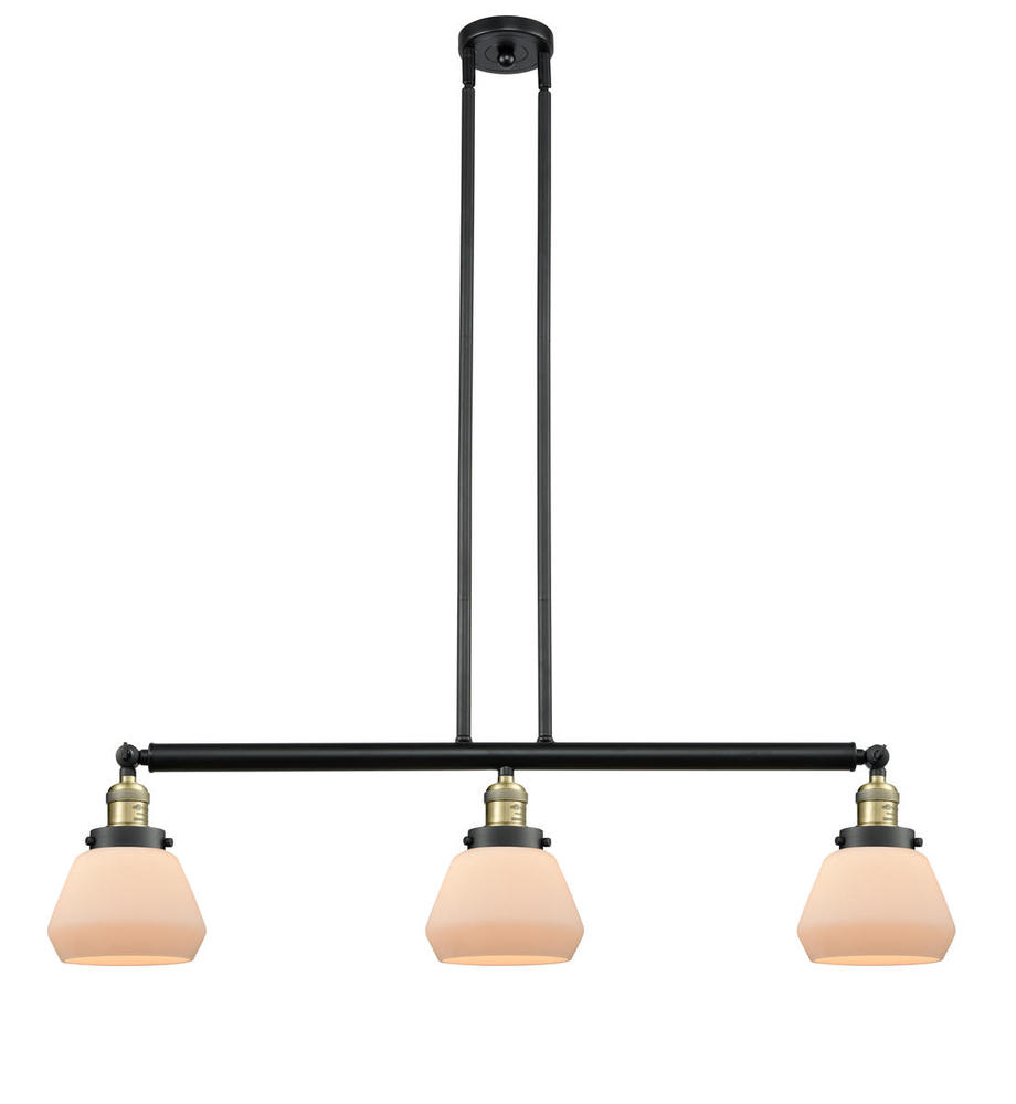 Fulton - 3 Light - 39 inch - Black Antique Brass - Stem Hung - Adjustable Island Light