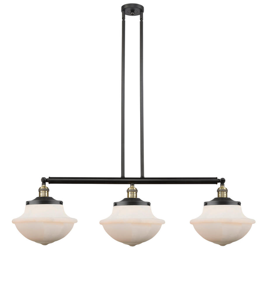 Oxford - 3 Light - 42 inch - Black Antique Brass - Stem Hung - Adjustable Island Light