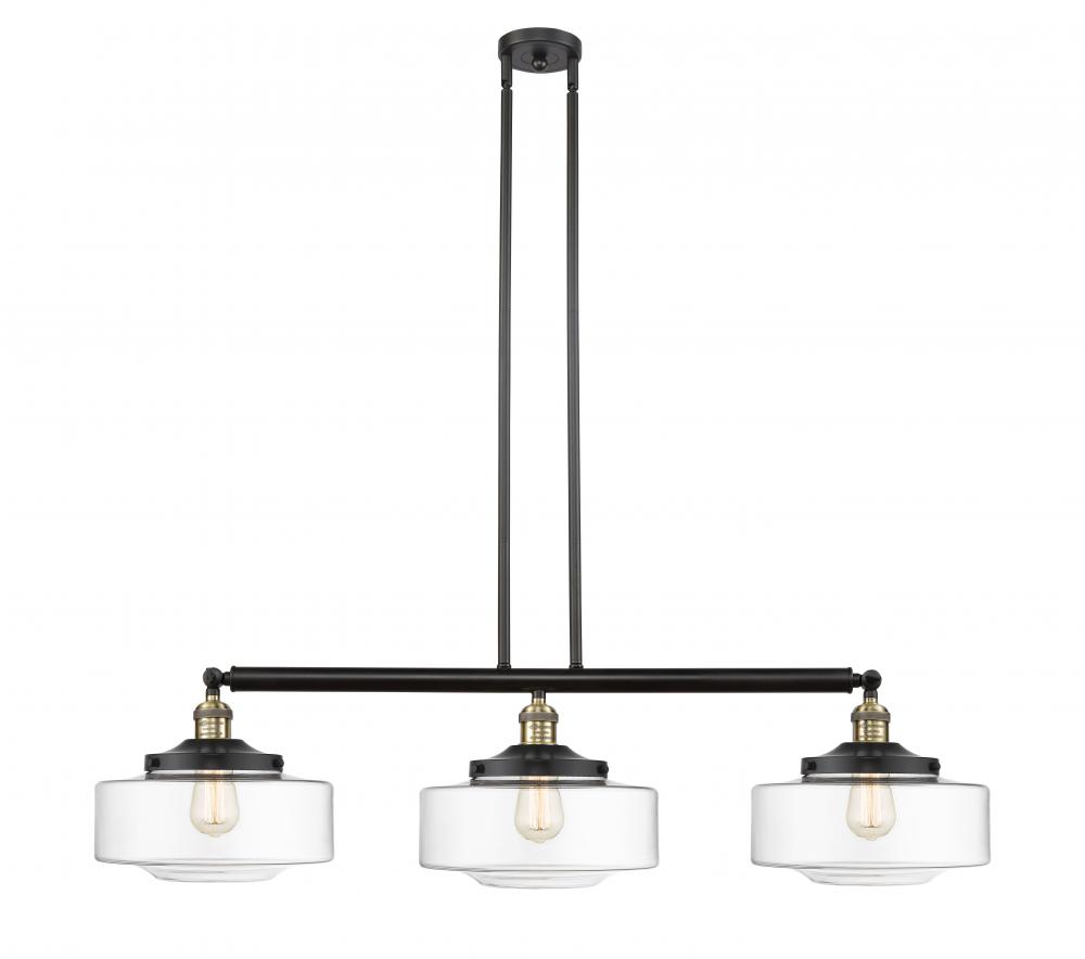 Bridgeton - 3 Light - 44 inch - Black Antique Brass - Stem Hung - Adjustable Island Light