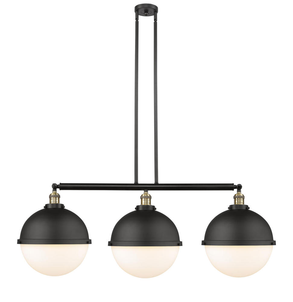 Hampden - 3 Light - 45 inch - Black Antique Brass - Stem Hung - Adjustable Island Light