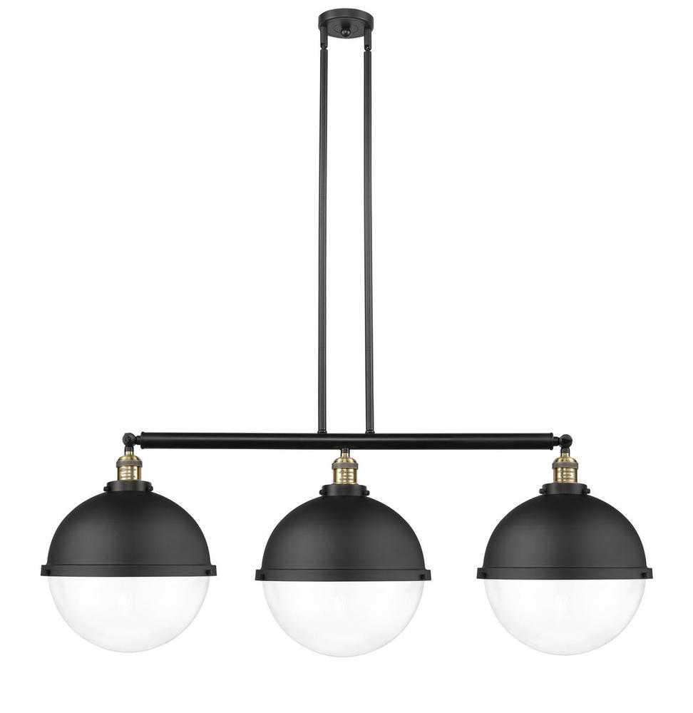 Hampden - 3 Light - 45 inch - Black Antique Brass - Stem Hung - Adjustable Island Light