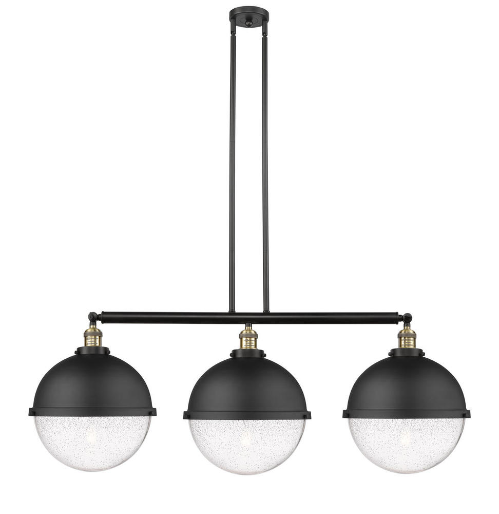 Hampden - 3 Light - 45 inch - Black Antique Brass - Stem Hung - Adjustable Island Light