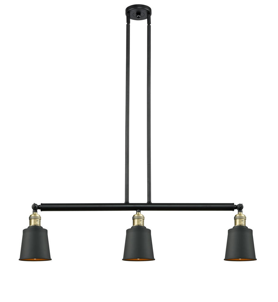 Addison - 3 Light - 38 inch - Black Antique Brass - Stem Hung - Adjustable Island Light
