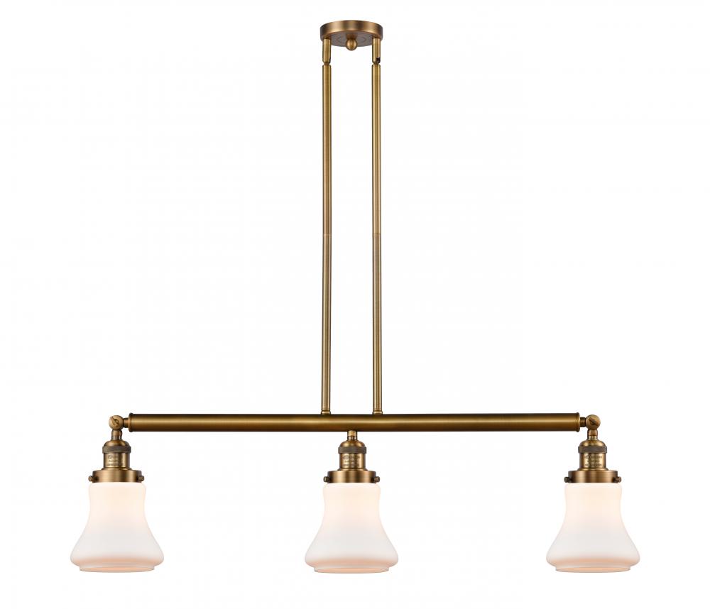 Bellmont - 3 Light - 39 inch - Brushed Brass - Stem Hung - Adjustable Island Light