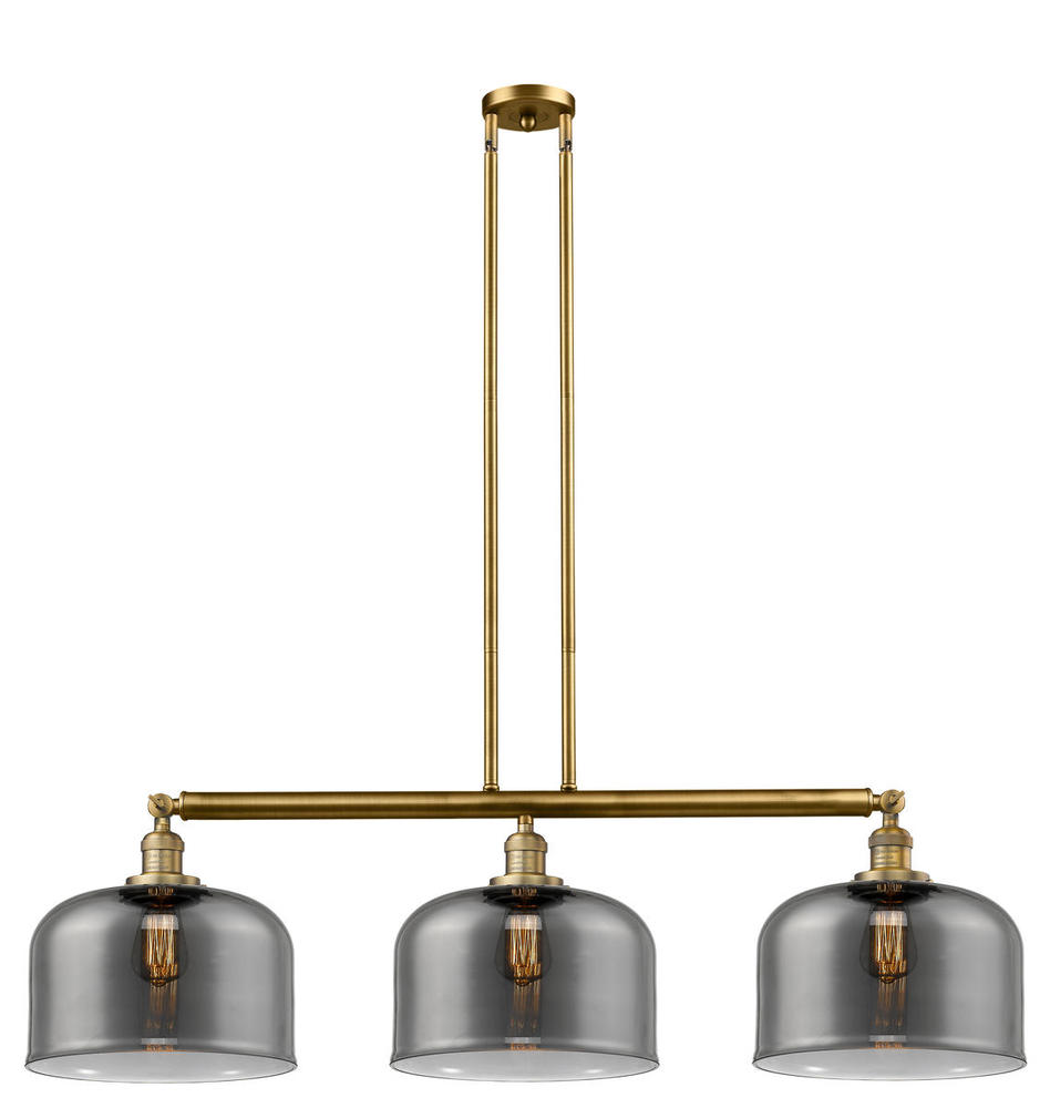 Bell - 3 Light - 42 inch - Brushed Brass - Stem Hung - Adjustable Island Light