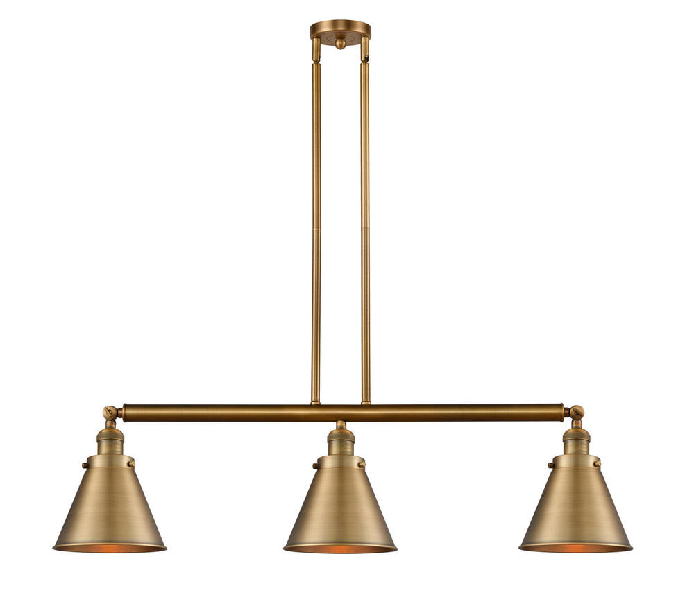 Appalachian - 3 Light - 40 inch - Brushed Brass - Stem Hung - Adjustable Island Light