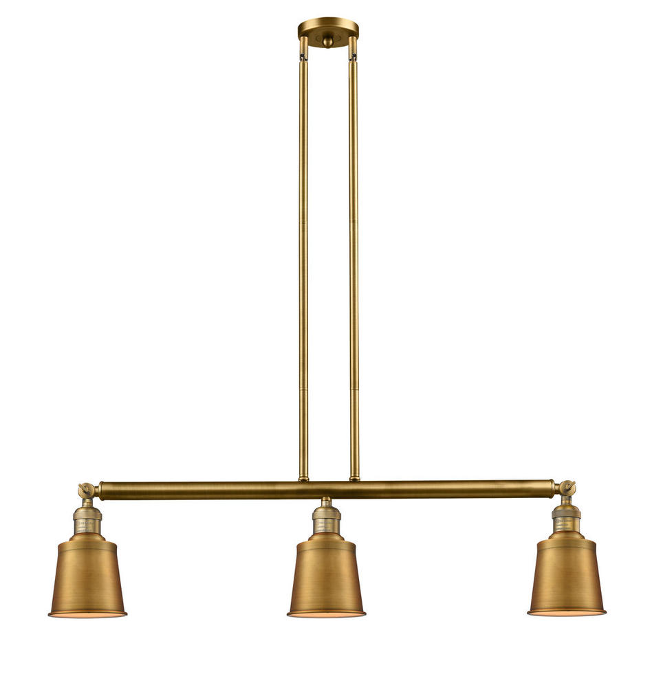 Addison - 3 Light - 38 inch - Brushed Brass - Stem Hung - Adjustable Island Light