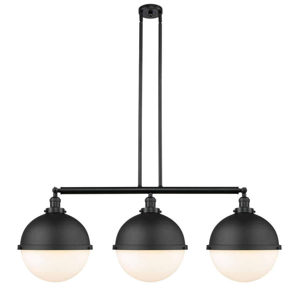 Hampden - 3 Light - 45 inch - Matte Black - Stem Hung - Adjustable Island Light