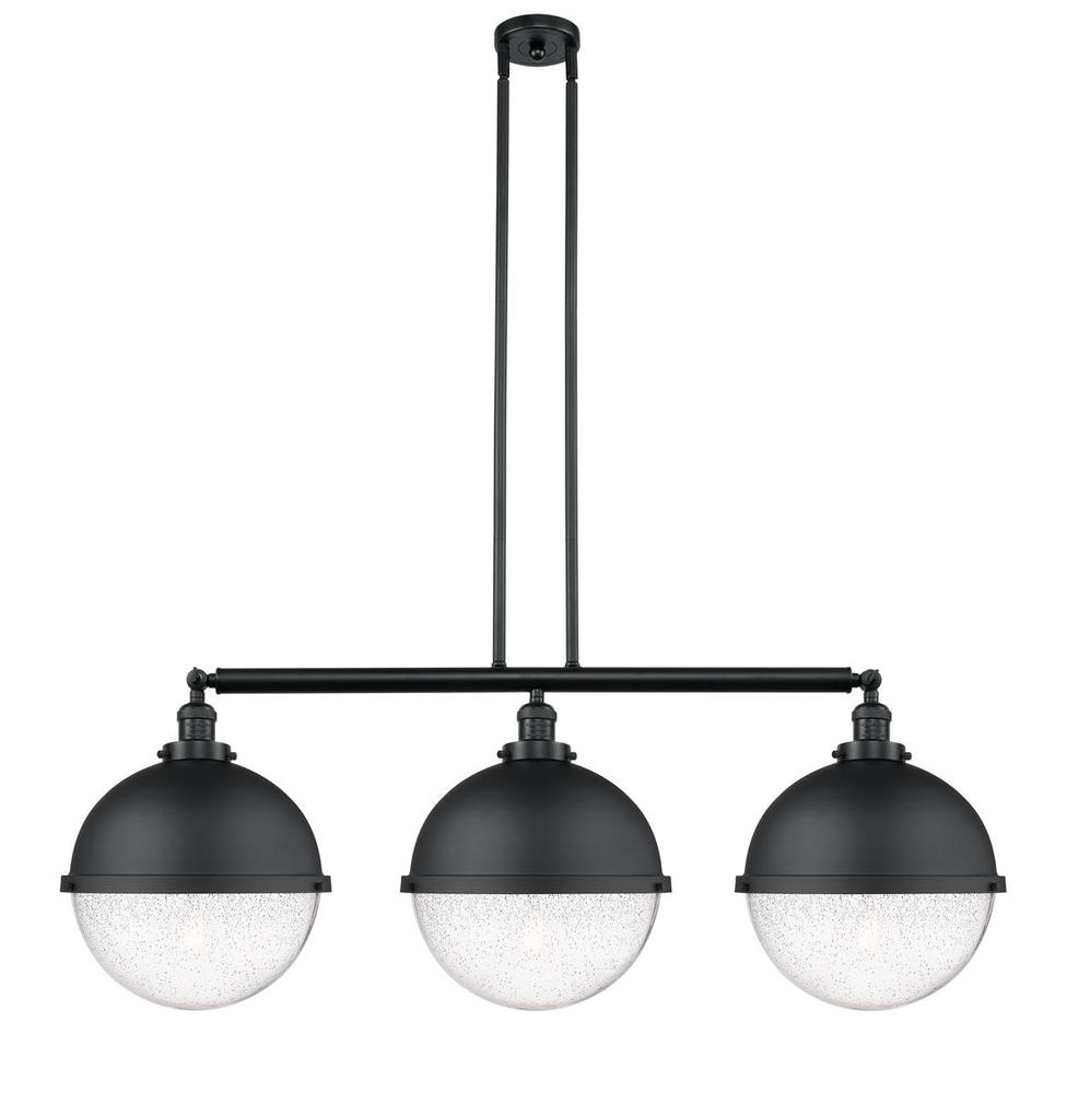 Hampden - 3 Light - 45 inch - Matte Black - Stem Hung - Adjustable Island Light