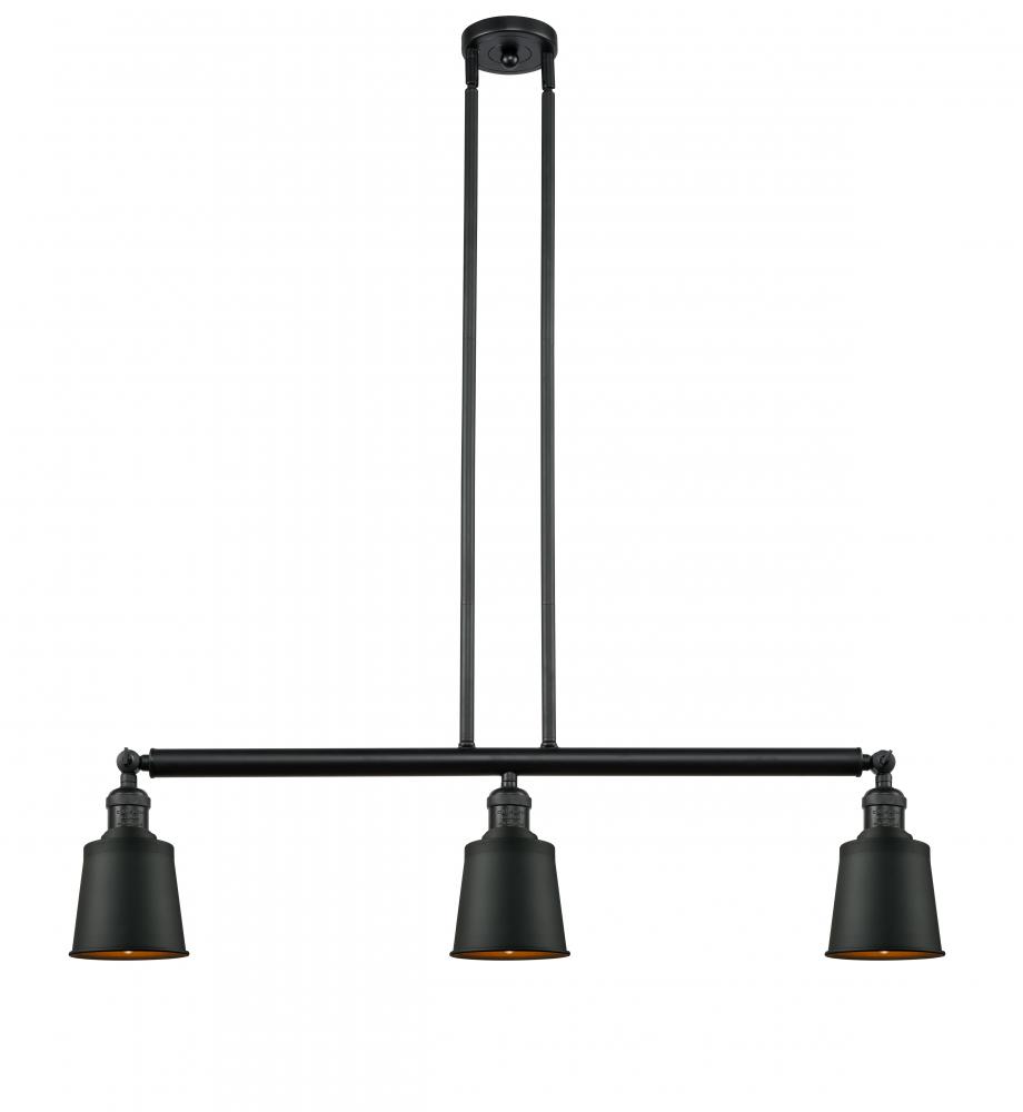 Addison - 3 Light - 38 inch - Matte Black - Stem Hung - Adjustable Island Light