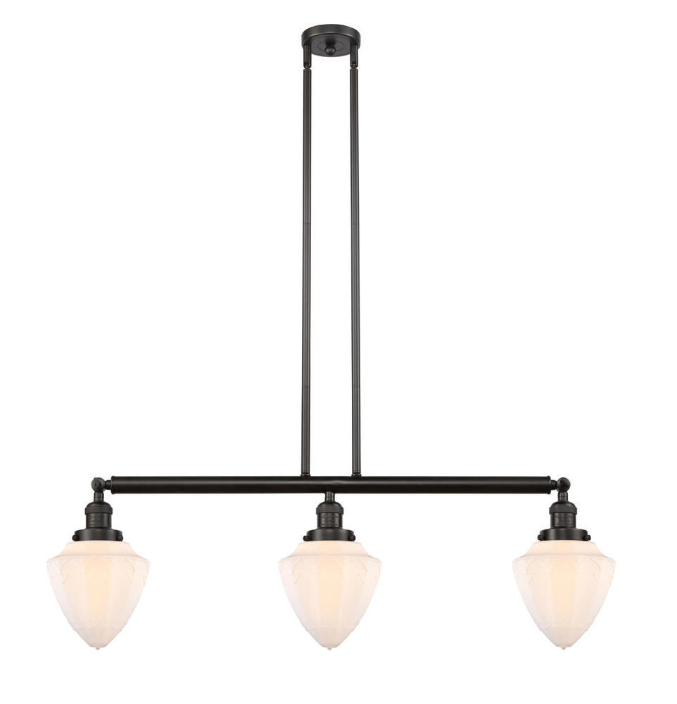 Bullet - 3 Light - 38 inch - Oil Rubbed Bronze - Stem Hung - Adjustable Island Light