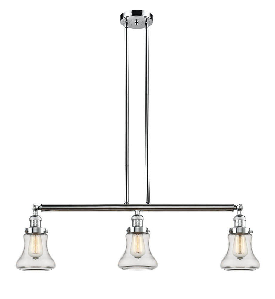 Bellmont - 3 Light - 39 inch - Polished Chrome - Stem Hung - Adjustable Island Light