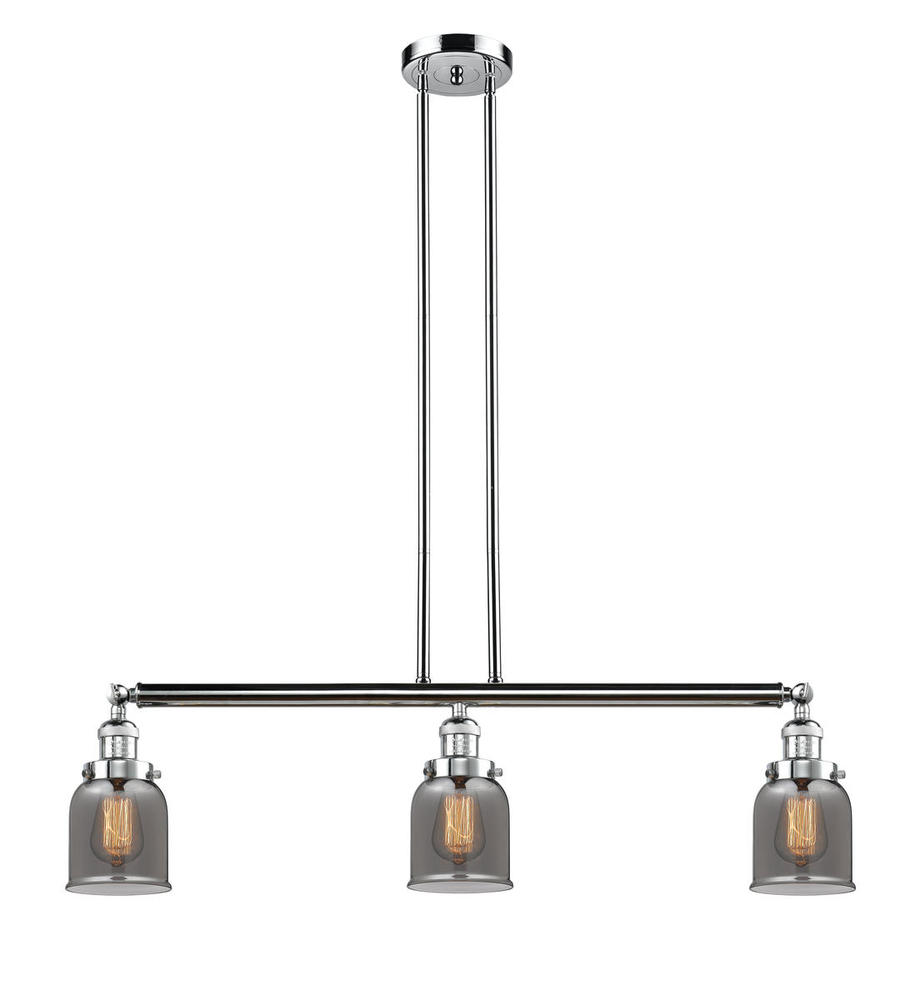 Bell - 3 Light - 38 inch - Polished Chrome - Stem Hung - Adjustable Island Light