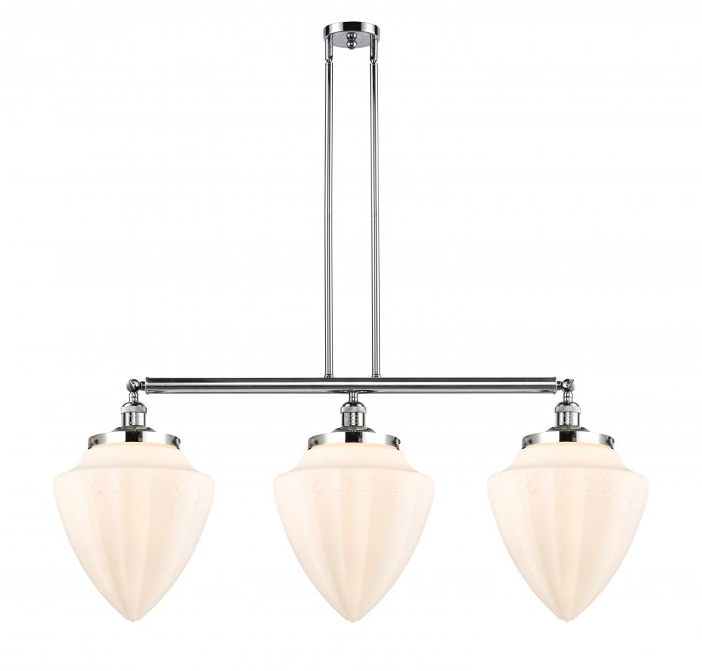 Bullet - 3 Light - 40 inch - Polished Chrome - Stem Hung - Adjustable Island Light