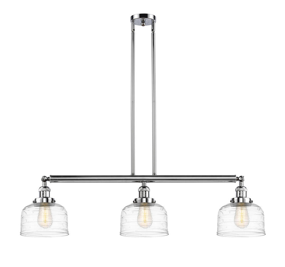 Bell - 3 Light - 41 inch - Polished Chrome - Stem Hung - Adjustable Island Light