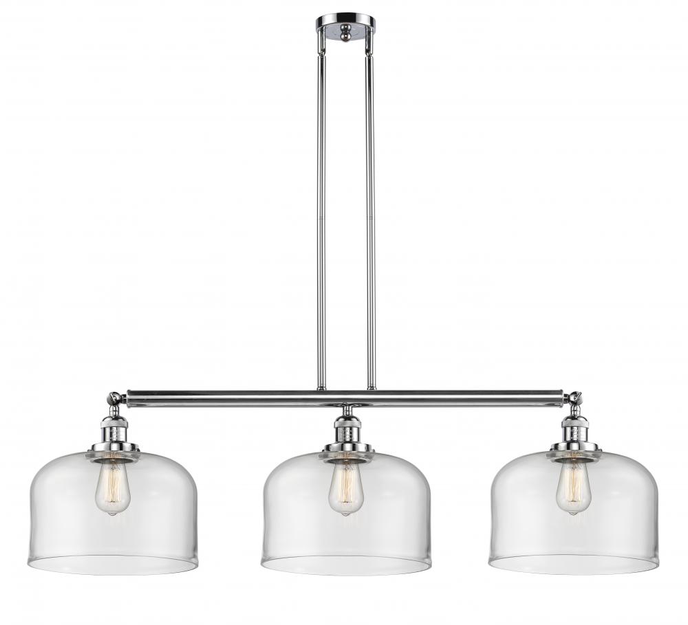Bell - 3 Light - 42 inch - Polished Chrome - Stem Hung - Adjustable Island Light