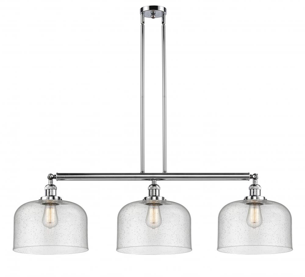 Bell - 3 Light - 42 inch - Polished Chrome - Stem Hung - Adjustable Island Light