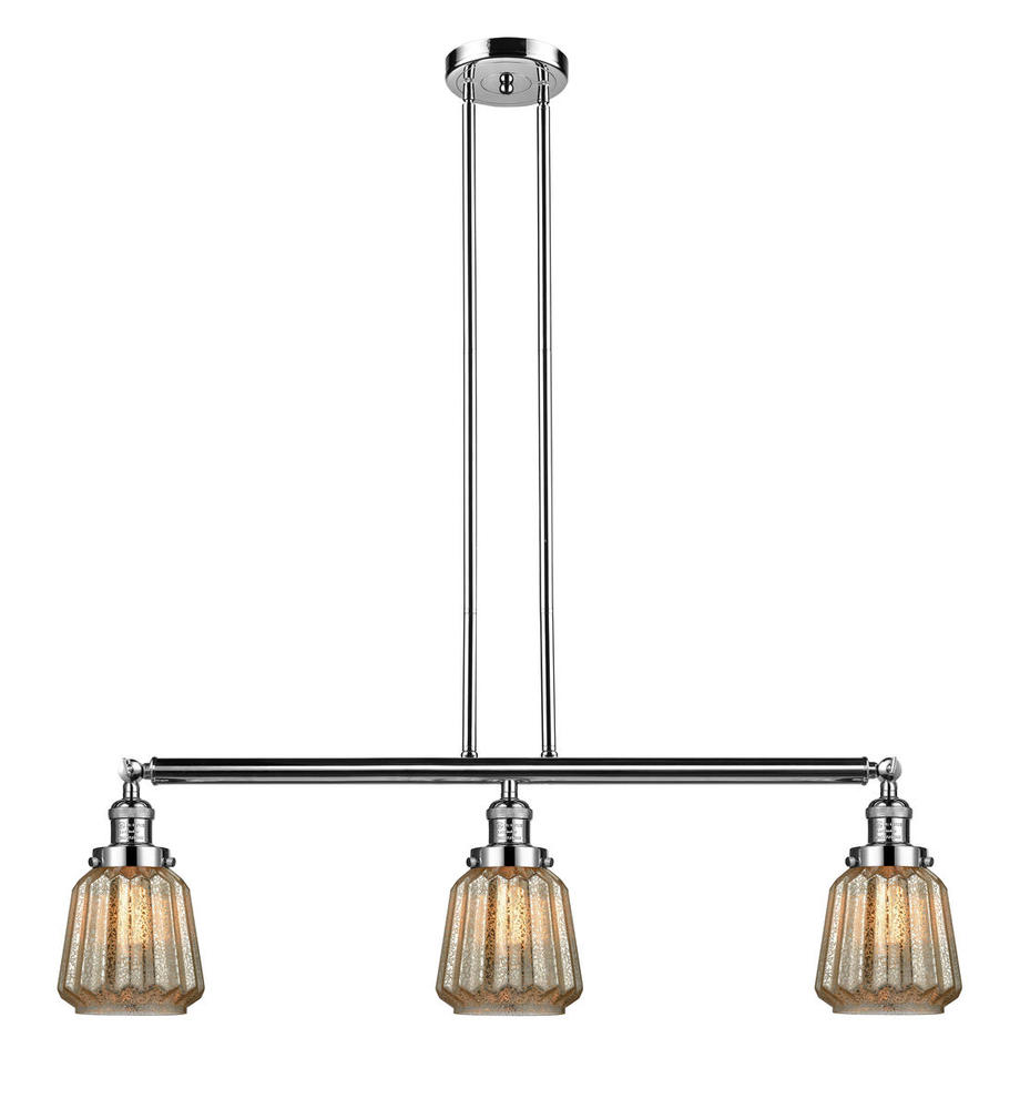 Chatham - 3 Light - 39 inch - Polished Nickel - Stem Hung - Adjustable Island Light
