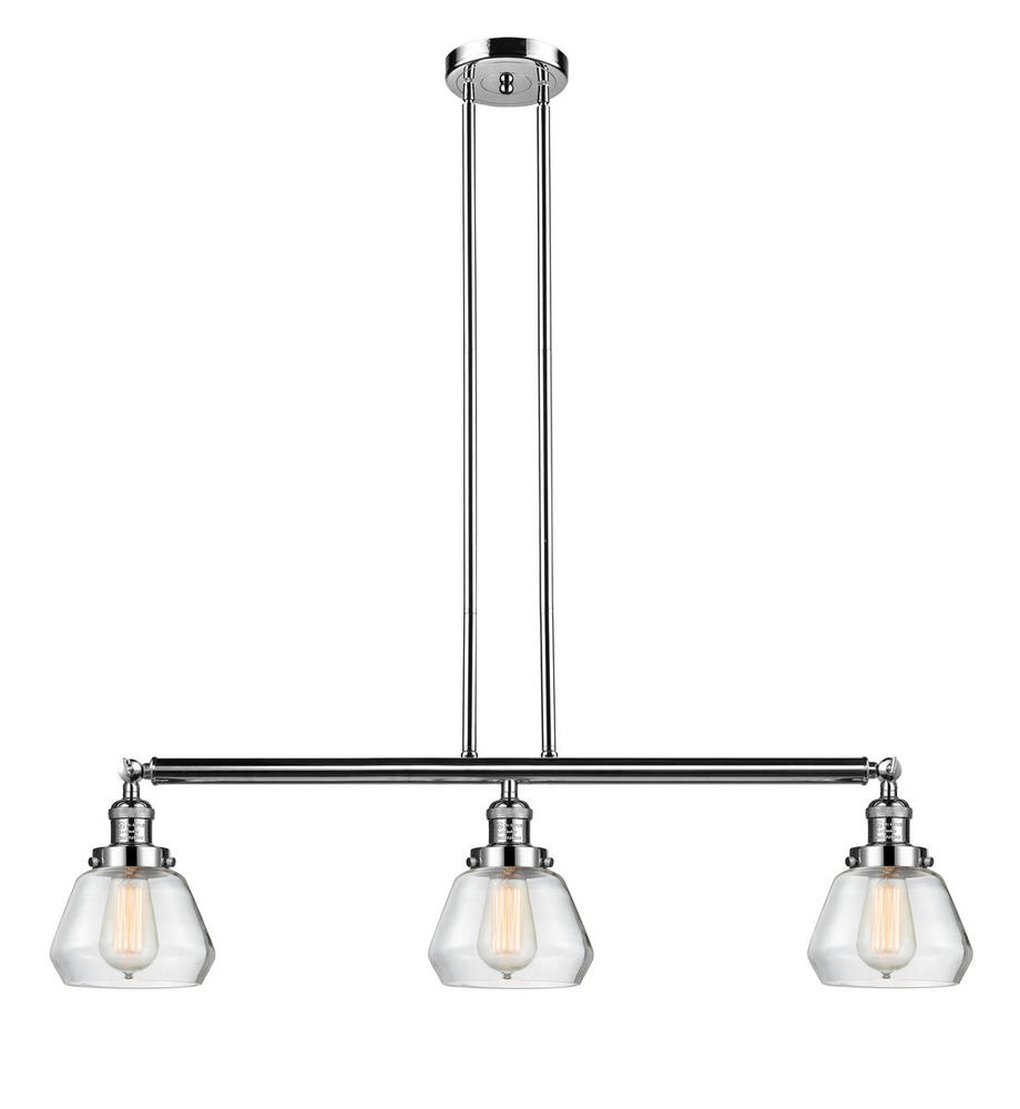 Fulton - 3 Light - 39 inch - Polished Nickel - Stem Hung - Adjustable Island Light