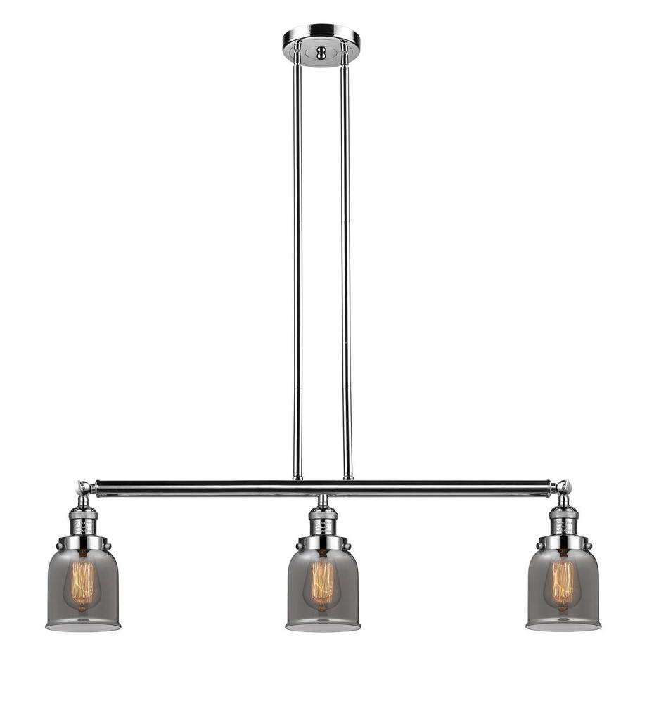 Bell - 3 Light - 38 inch - Polished Nickel - Stem Hung - Adjustable Island Light