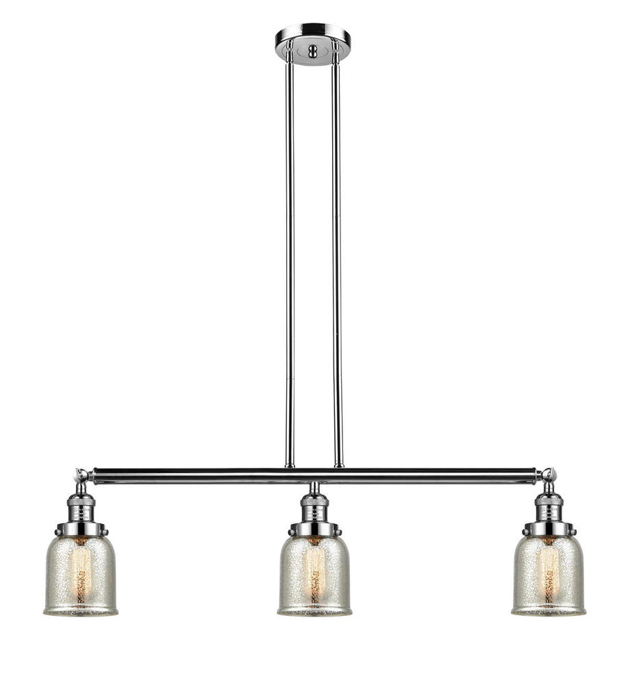 Bell - 3 Light - 38 inch - Polished Nickel - Stem Hung - Adjustable Island Light