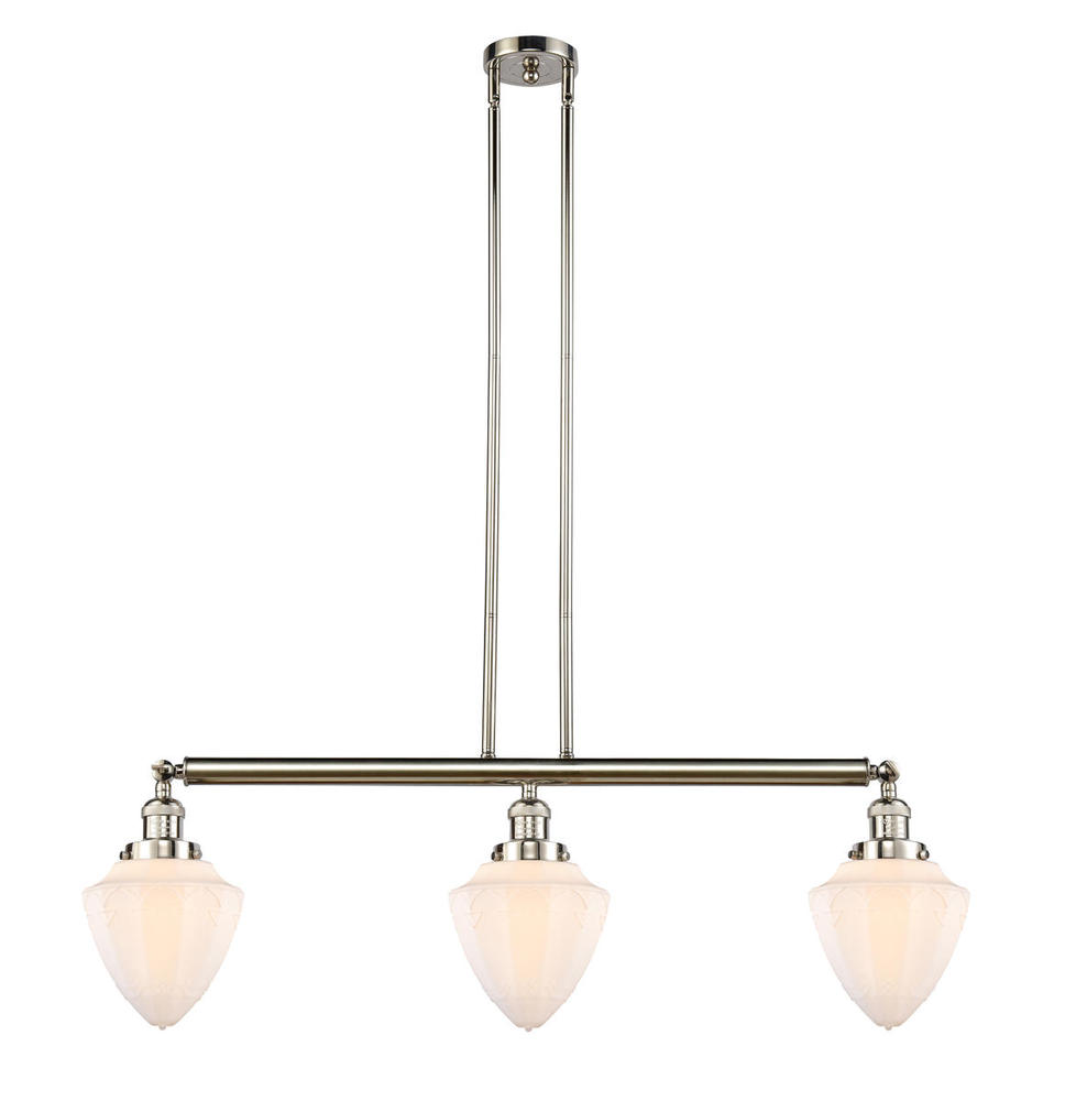 Bullet - 3 Light - 38 inch - Polished Nickel - Stem Hung - Adjustable Island Light