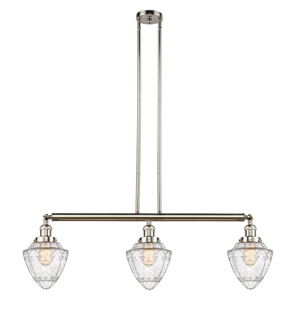 Bullet - 3 Light - 38 inch - Polished Nickel - Stem Hung - Adjustable Island Light