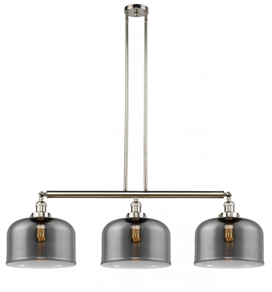 Bell - 3 Light - 42 inch - Polished Nickel - Stem Hung - Adjustable Island Light