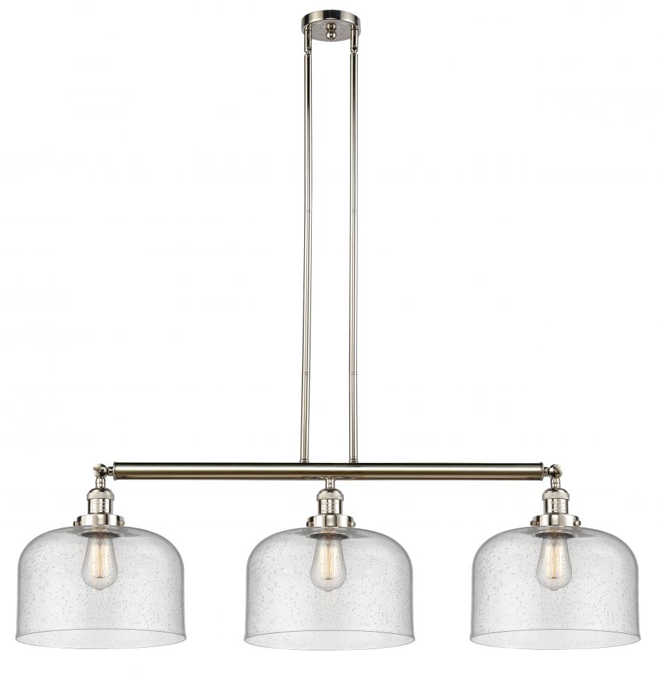 Bell - 3 Light - 42 inch - Polished Nickel - Stem Hung - Adjustable Island Light