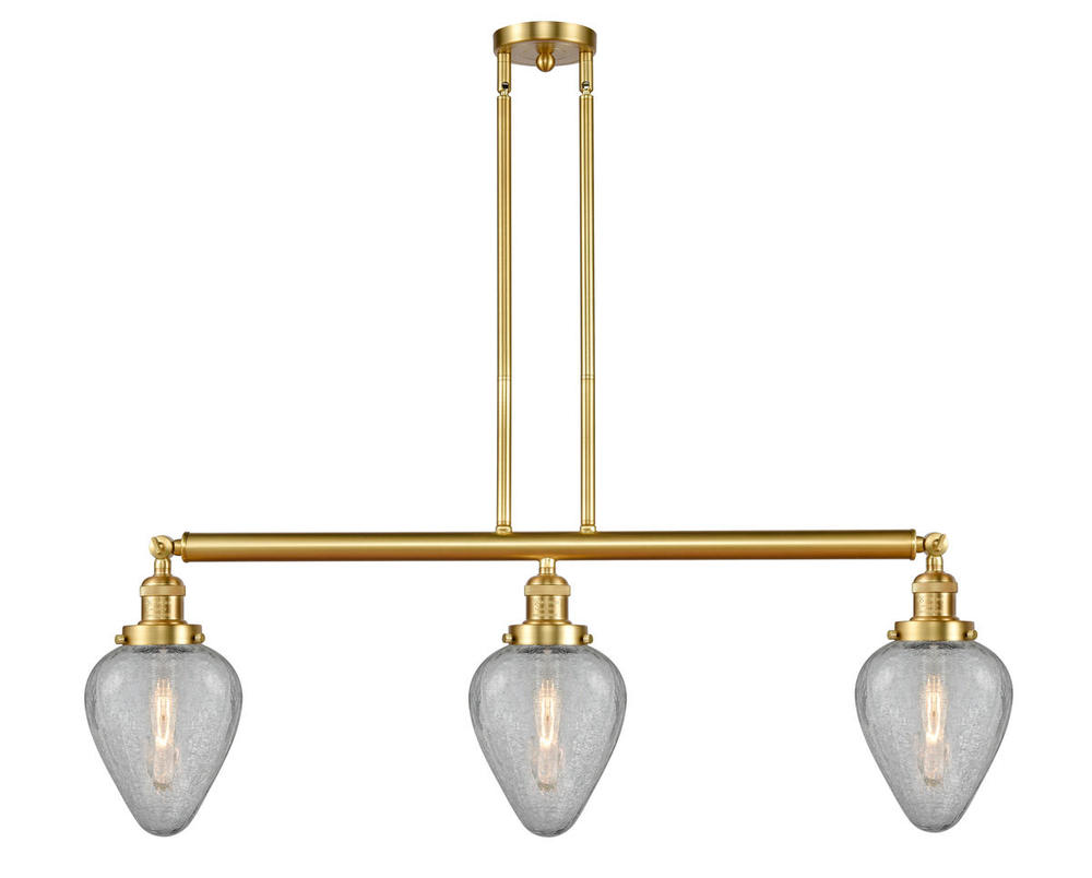 Geneseo - 3 Light - 38 inch - Satin Gold - Stem Hung - Adjustable Island Light