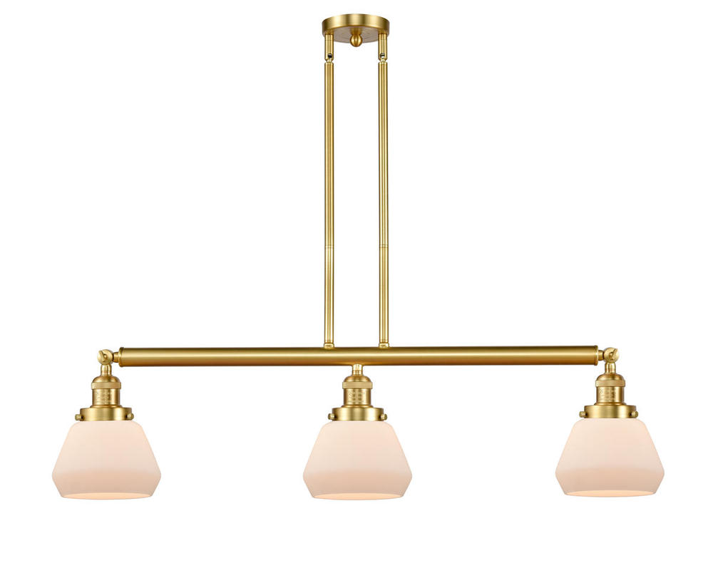 Fulton - 3 Light - 39 inch - Satin Gold - Stem Hung - Adjustable Island Light