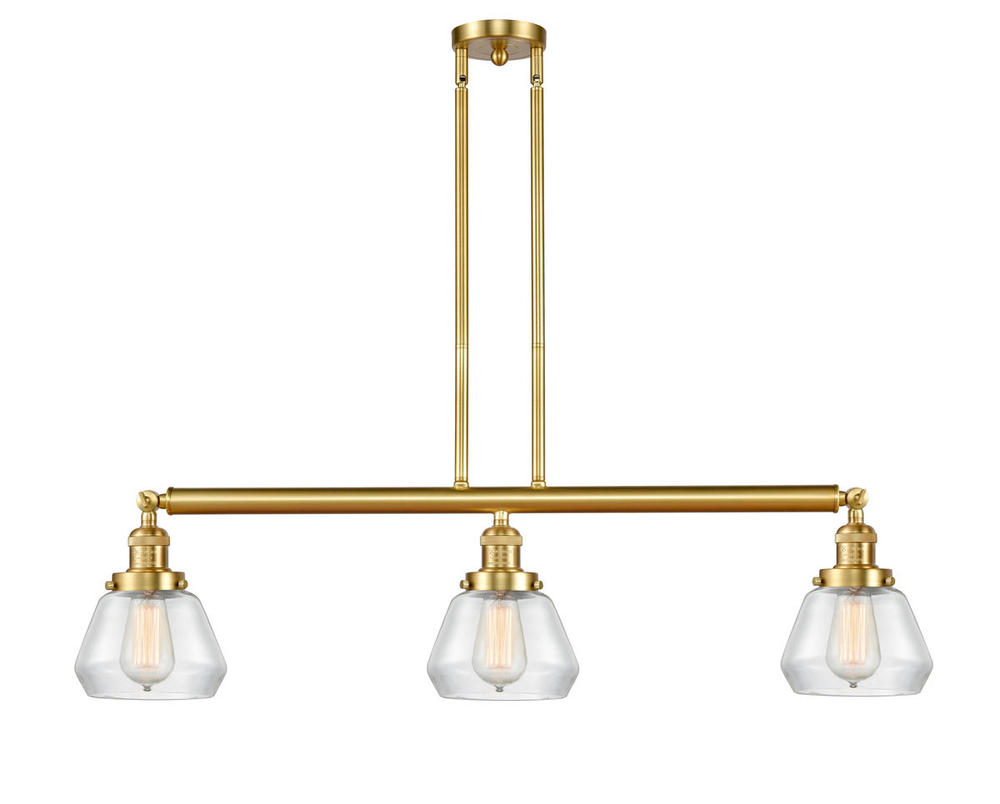 Fulton - 3 Light - 39 inch - Satin Gold - Stem Hung - Adjustable Island Light