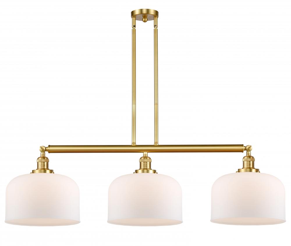Bell - 3 Light - 42 inch - Satin Gold - Stem Hung - Adjustable Island Light