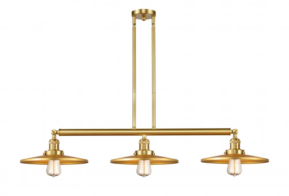 Appalachian - 3 Light - 45 inch - Satin Gold - Stem Hung - Adjustable Island Light