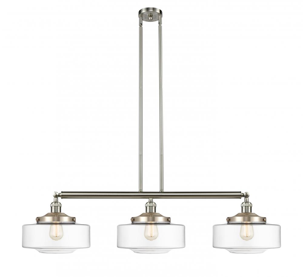 Bridgeton - 3 Light - 44 inch - Brushed Satin Nickel - Stem Hung - Adjustable Island Light