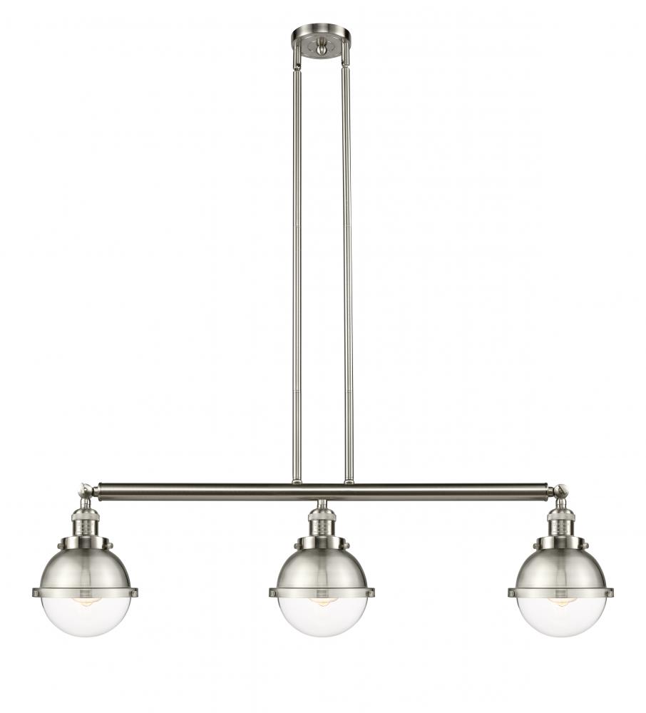 Hampden - 3 Light - 40 inch - Brushed Satin Nickel - Stem Hung - Adjustable Island Light
