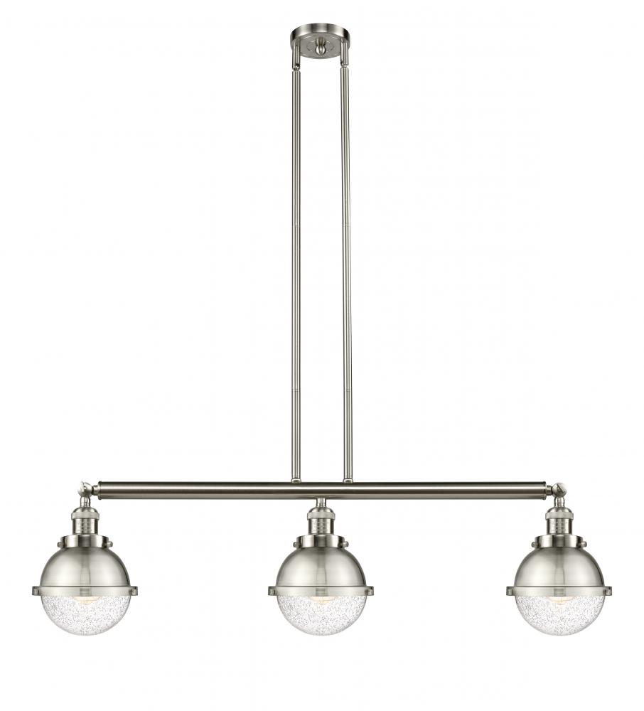 Hampden - 3 Light - 40 inch - Brushed Satin Nickel - Stem Hung - Adjustable Island Light