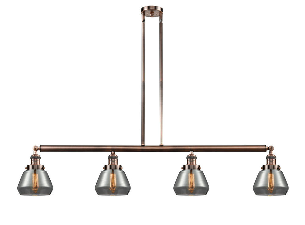 Fulton - 4 Light - 51 inch - Antique Copper - Stem Hung - Island Light