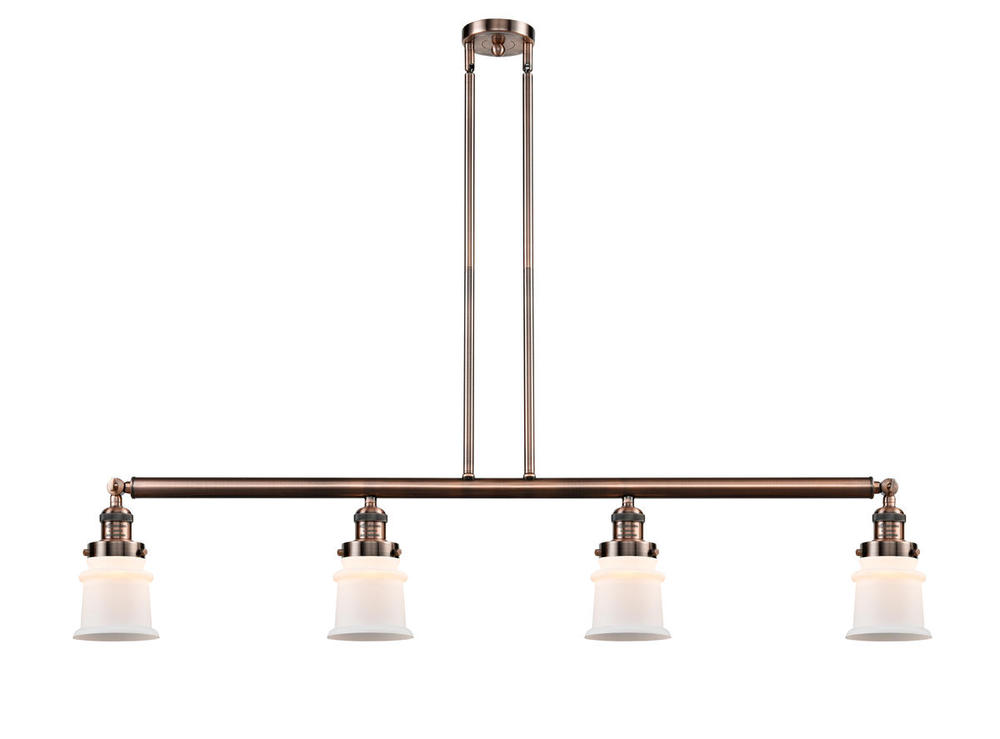 Canton - 4 Light - 51 inch - Antique Copper - Stem Hung - Island Light