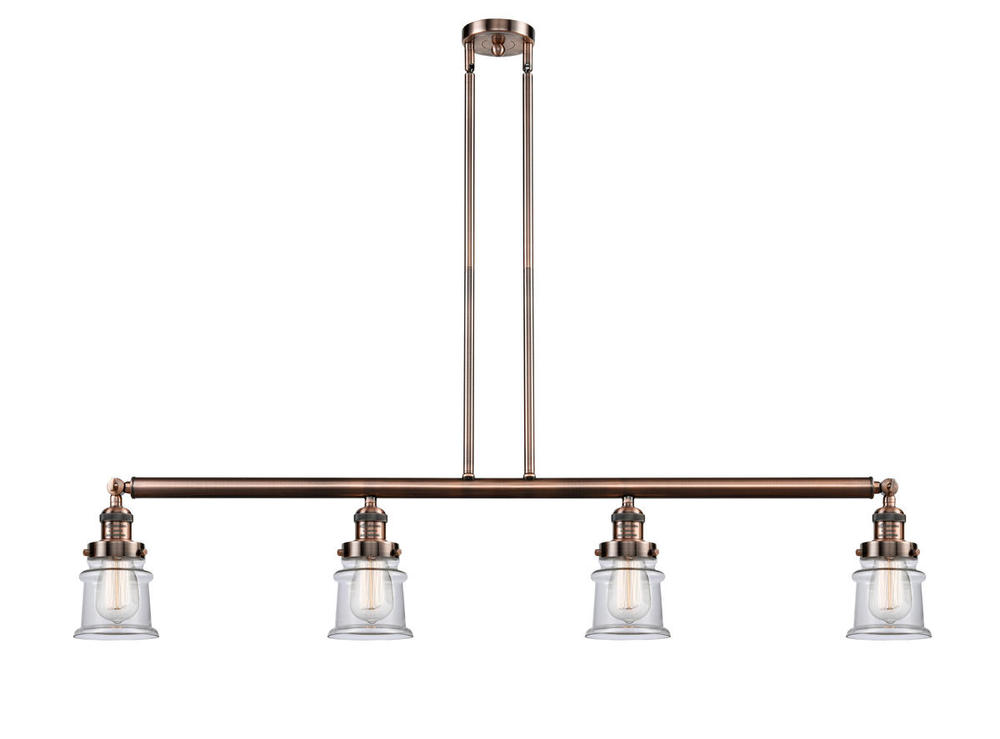 Canton - 4 Light - 51 inch - Antique Copper - Stem Hung - Island Light