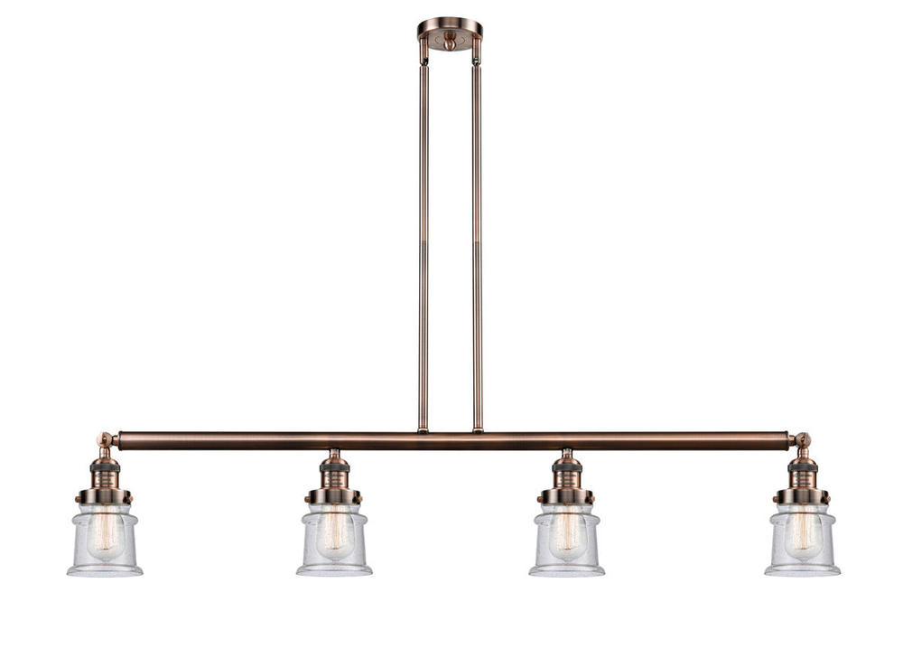 Canton - 4 Light - 51 inch - Antique Copper - Stem Hung - Island Light