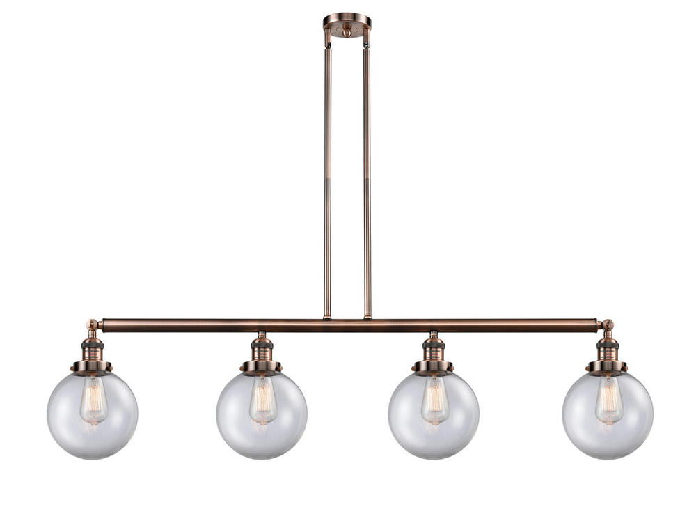 Beacon - 4 Light - 53 inch - Antique Copper - Stem Hung - Island Light