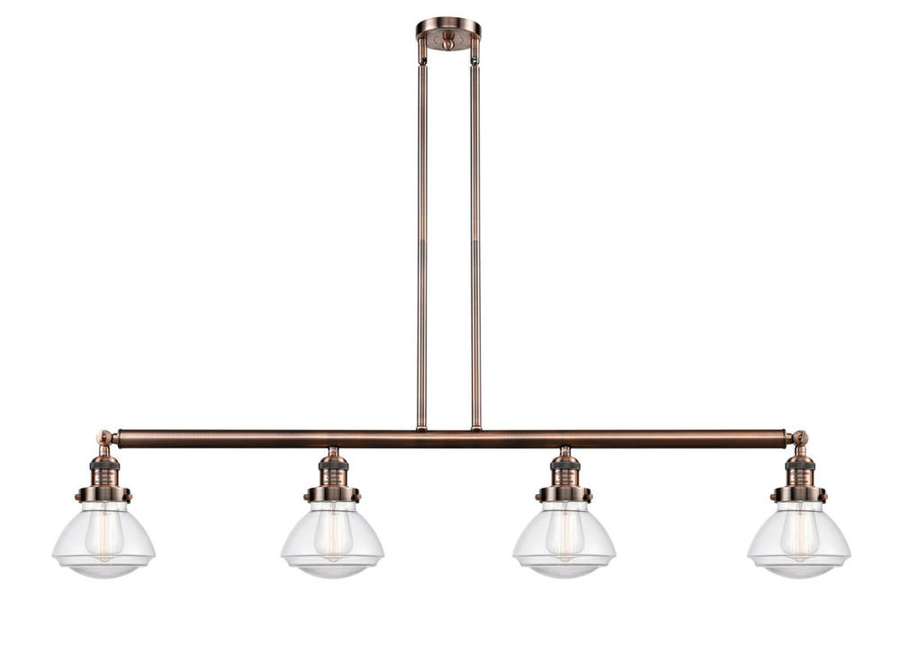 Olean - 4 Light - 51 inch - Antique Copper - Stem Hung - Island Light