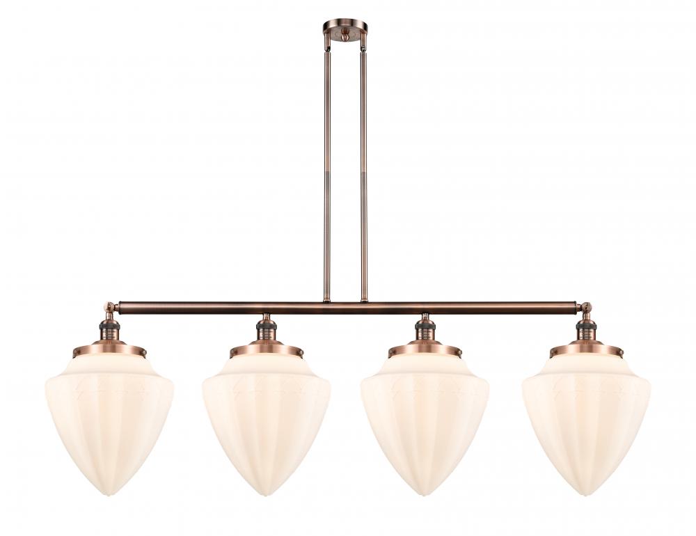 Bullet - 4 Light - 50 inch - Antique Copper - Stem Hung - Island Light