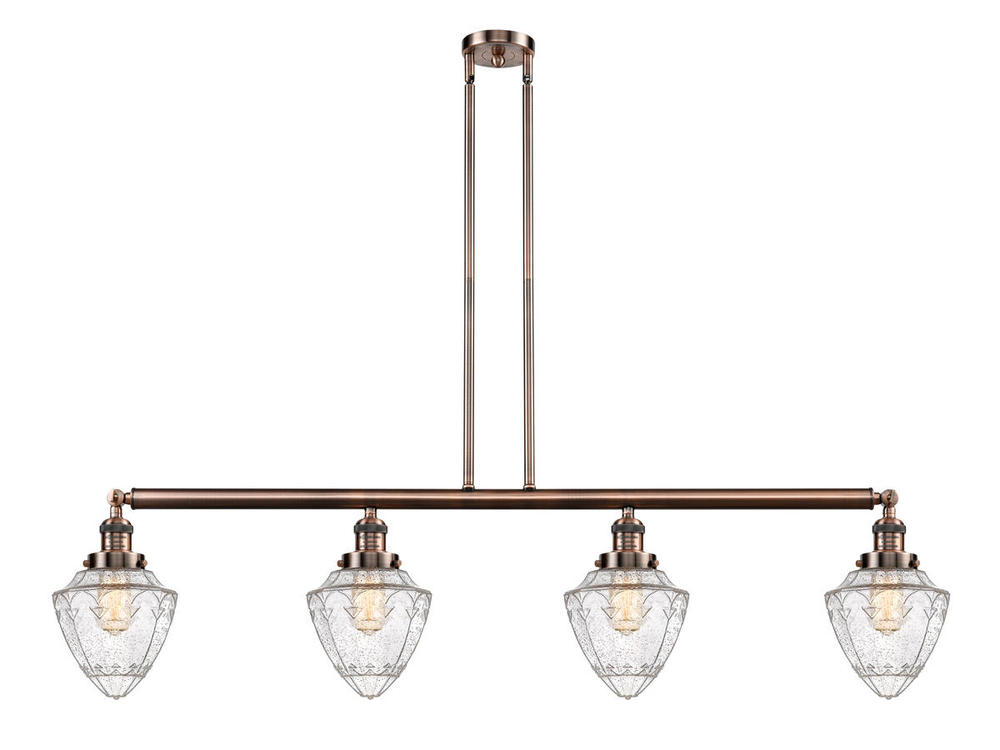 Bullet - 4 Light - 50 inch - Antique Copper - Stem Hung - Island Light