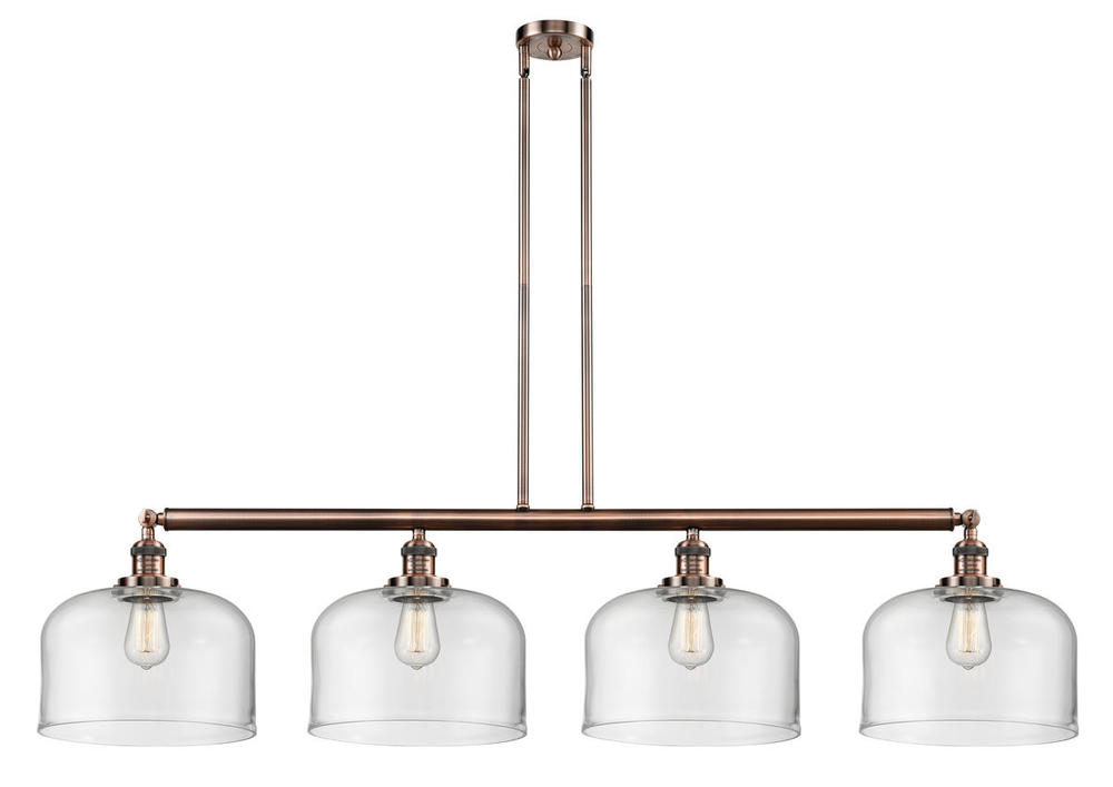 Bell - 4 Light - 54 inch - Antique Copper - Stem Hung - Island Light
