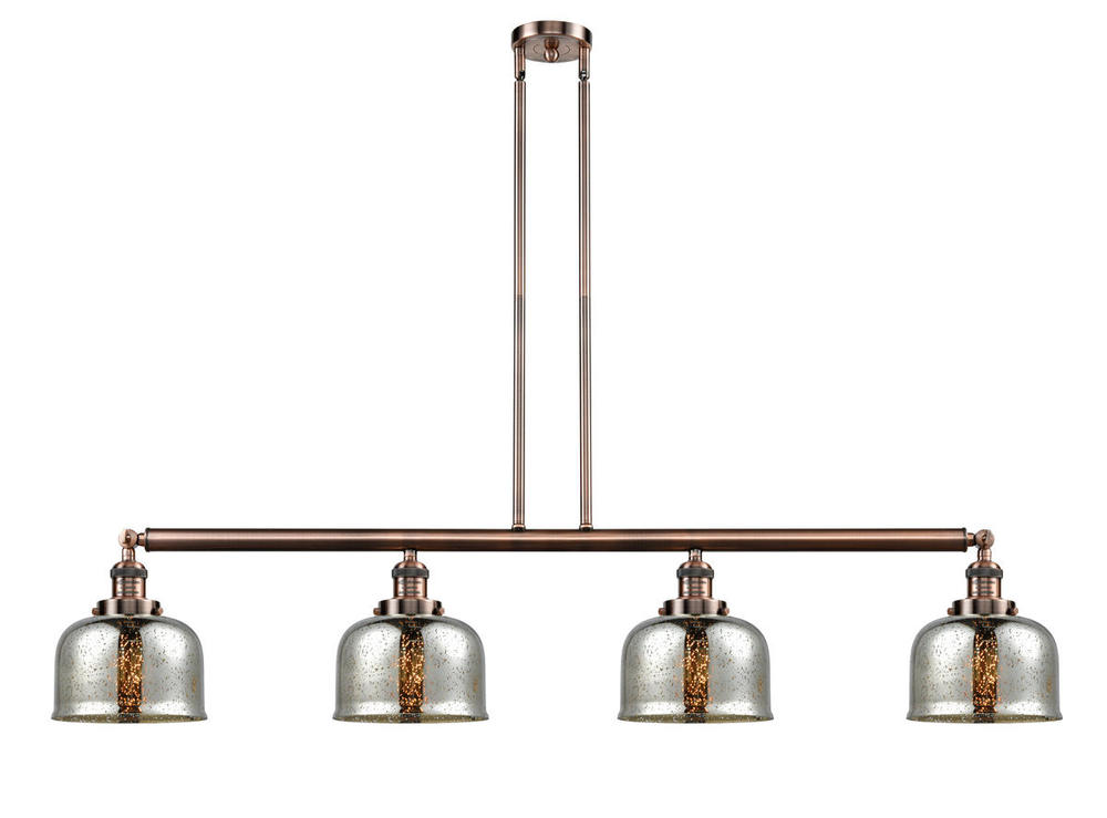 Bell - 4 Light - 53 inch - Antique Copper - Stem Hung - Island Light
