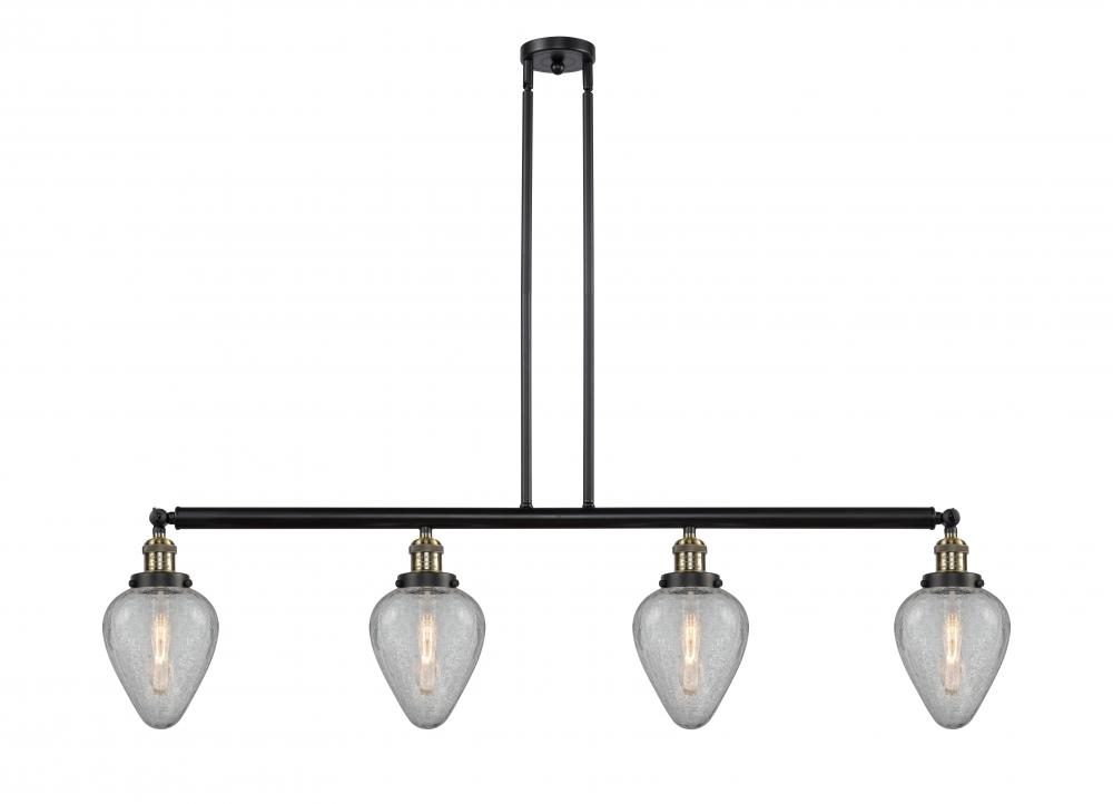 Geneseo - 4 Light - 52 inch - Black Antique Brass - Stem Hung - Adjustable Island Light